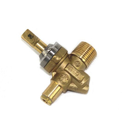 VLV7B Single Brass Valve Natural Gas 3/8″ MPT Inlet/Plug Orifice For MHP Charmglow